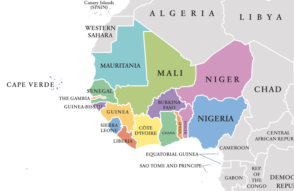 Carte Afrique australe et de l'est